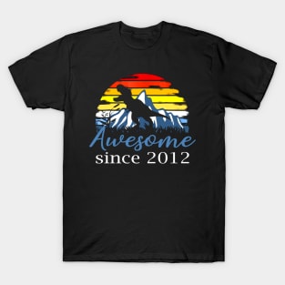 7th Birthday Gift T-Shirt Awesome 2012 Dinosaur 7 Yrs Old T-Shirt